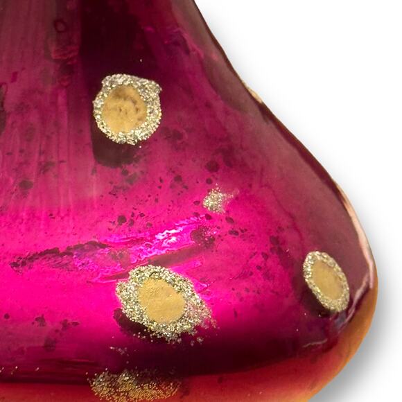 Anthropologie Pink Gold Mushroom Fungi Whimsical Toadstool Glass Candle 5" 4.9oz - Picture 4 of 5